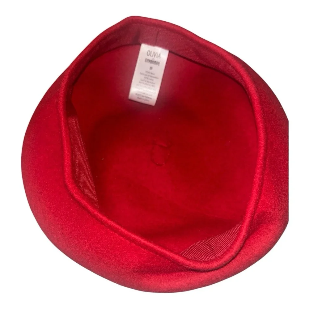 Gymboree Olivia Pig Felt Beret Wool Red Size Small Adorable